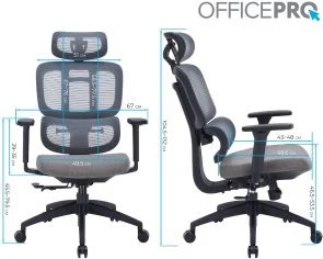 Фото: Крісло OfficePro Skyline OC580-B-DG-DG Black/Dark Gray № 17 | KTC