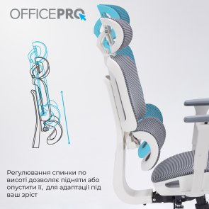 Крісло OfficePro Skyline OC680 White/Dark Gray (OC680-W-DG-DG)