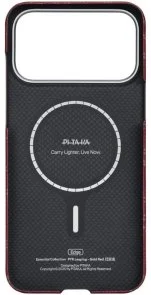 Фото: Чохол Pitaka for Apple iPhone 17 Pro Max - Ultra-Slim Monogram Red/Gold (KI1702PTKP) № 2 | KTC