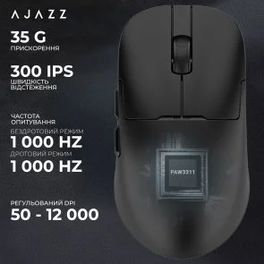 Фото: Миша Ajazz AJ159P MC WL/BT/USB Black (AJ159P-MC-B) № 9 | KTC