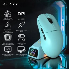 Фото: Миша Ajazz AJ159 Apex Wireless Blue (AJM159-A-BLUE) № 18 | KTC