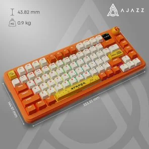 Фото: Клавіатура Ajazz AK820 Max Avocado Switch RGB With Screen Wireless Orange (AK820MAX-AS-OW) № 13 | KTC