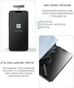 Фото: Захисне скло Anank for iPhone 17 Pro - 2.5D Anti-Fingerprint (6975593907149) № 5 | KTC
