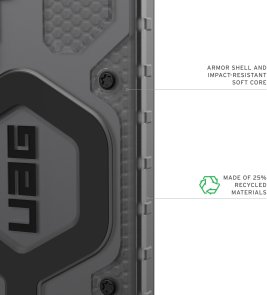 Чохол UAG for Samsung S26 - Pathfinder Clear with Magnet Ash/Black (214528113140)