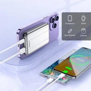 Фото: Батарея універсальна Choetech B655 Mini 5000mAh Silver (6932112104779) № 4 | KTC