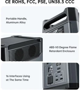 Фото: Зарядна станція Choetech BS061 1200W 1024Wh + Wi-Fi + BT (BS061-BQB) № 6 | KTC