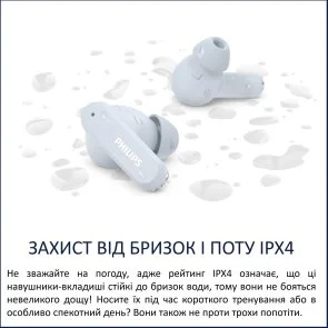 Фото: Навушники Philips TAT2000BL/00 Bluetooth Blue № 10 | KTC