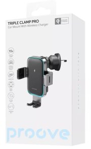 Кріплення для мобільного телефону Proove Triple Clamp Pro 15W Metal Gray (WHTP15010001)
