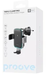 Фото: Кріплення для мобільного телефону Proove Triple Clamp Pro 15W Metal Gray (WHTP15010001) № 4 | KTC