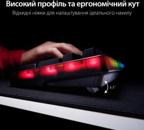 Клавіатура HyperX Origins 2 65 HX Red ENG/UKR USB Black (B4QS3AA)