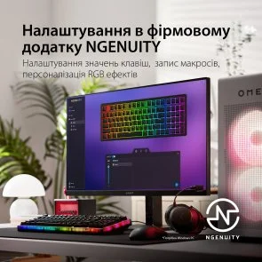 Фото: Клавіатура HyperX Origins 2 1800 HX Red ENG/UKR USB Black (B4QS4AA) № 18 | KTC