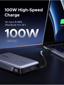 Батарея універсальна UGREEN PB551 20000mAh 145W Space Grey (55992B)