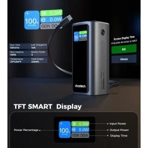 Фото: Батарея універсальна Choetech B815C 20000mAh 130W Black № 6 | KTC
