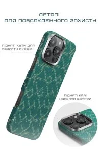 Фото: Чохол Pitaka for Apple iPhone 16 Pro - Tactile Woven Monogram Green/Gold (KI1601PTK) № 2 | KTC