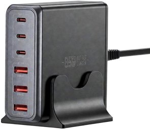 Зарядний пристрій Essager Engine 85W Desktop Charging Station Black (EZC85W-SXB0G-Z)