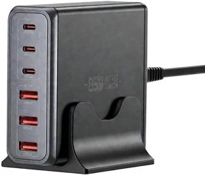 Фото: Зарядний пристрій Essager Engine 85W Desktop Charging Station Black (EZC85W-SXB0G-Z) № 2 | KTC
