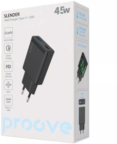 Зарядний пристрій Proove Slender 45W Black (WCSL45110001)