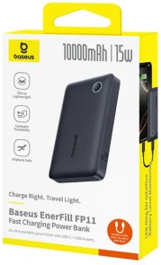 Батарея універсальна Baseus EnerFill FP11 10000mAh 15W Cosmic Black (P1008210C123-00)