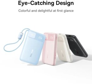 Батарея універсальна Baseus EnerFill FC11 10000mAh 22.5W Cosmic Black + Built-in Cables Lightning / Type-C (E0027R04)