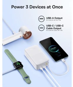 Батарея універсальна Baseus EnerFill FC51 Bipow2 Pro 30000mAh 22.5W Built-in Type-C White (E0028101)