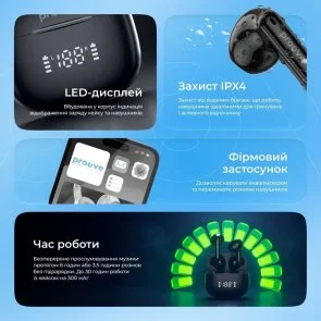 Фото: Навушники Proove Digital APP Black (TWJP54002201) № 8 | KTC