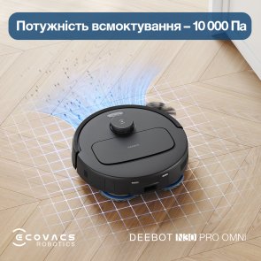 Робот-пилосос ECOVACS DEEBOT N30 Pro Omni Black (YDLX11-1 BLACK)