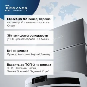Фото: Робот-пилосос ECOVACS DEEBOT Y1 Pro White № 17 | KTC