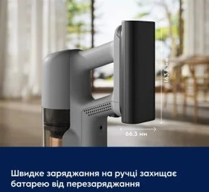 Фото: Ручний бездротовий пилосос Electrolux 700 Cordless cleaner EP72AB21UG Grey (900402443) № 15 | KTC
