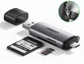 Фото: Кардрідер UGREEN CM185 USB-C/USB-A Gray (UGR-50706) № 3 | KTC