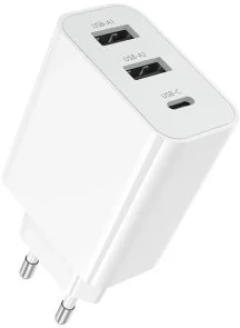 Фото: Зарядний пристрій BOROFONE BA105A Stellar 15W White with AM/MicroUSB (6941991125294) № 2 | KTC