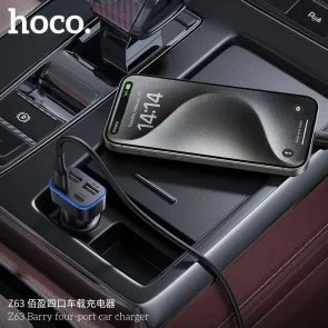 Фото: Автомобільний зарядний пристрій Hoco Z63 Barry 3.1A Black (6942007666206) № 8 | KTC