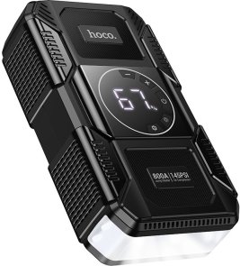 Бустер Hoco QS6 Clever Intelligent air pump+emergency start-up power bank (6942007673013)