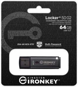 Фото: Флешка USB Kingston IronKey Locker Plus 50 G2 64GB Black (IKLP50G2/64GB) № 4 | KTC