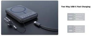 Фото: Батарея універсальна Choetech B862 10000mAh 22.5W Black № 5 | KTC