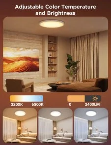 Фото: Світильник Govee Smart Ceiling Light RGBWW + RGBIC WI-FI/Bluetooth White (H80A1C01) № 6 | KTC