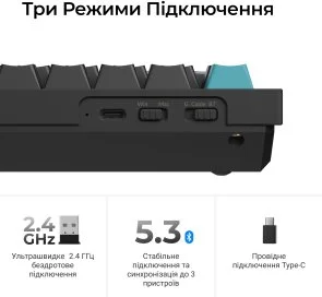 Фото: Клавіатура Keychron Q1 Ultra Keychron Red Switch RGB Black (Q1U-M1-UA) № 12 | KTC