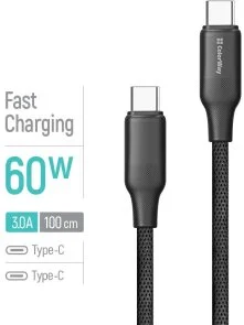 Фото: Кабель ColorWay TPE embossed 60W Type-C / Type-C 1m Black (CW-CBPDCC101-BK) № 5 | KTC