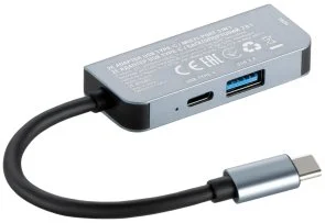Фото: USB-хаб 2E W2680 3in1 Grey (2E-W2680) № 2 | KTC