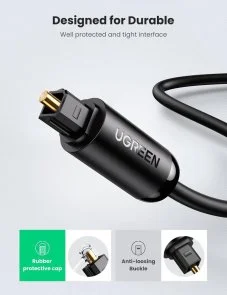 Фото: Кабель UGREEN AV122 Toslink M / Toslink M 2m Black (70892) № 2 | KTC