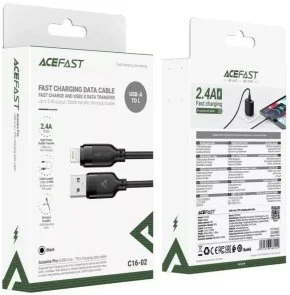 Фото: Кабель Acefast C16-02 12W AM / Lightning 1.2m Black (6974316286202) № 4 | KTC