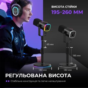Мікрофон Fifine AM8PROS XLR/USB Black