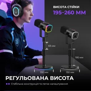 Фото: Мікрофон Fifine AM8PROS XLR/USB Black № 12 | KTC