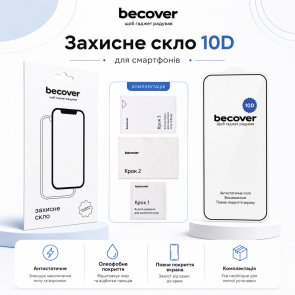 Захисне скло BeCover 10D for Motorola Moto G57 - Black (715713)