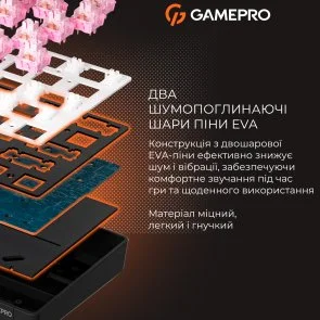 Фото: Клавіатура GamePro MK130 V2 Infinity QLAB Sakura ENG/UKR Black (MK130-V2-B-QS) № 18 | KTC
