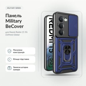 Чохол BeCover for Xiaomi Redmi 15 5G Global - Military Blue (715776)
