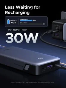 Фото: Батарея універсальна UGREEN PB532 20000mAh 30W Gray (55989B) № 8 | KTC