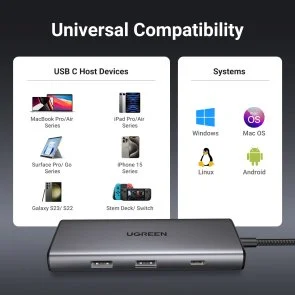 Фото: USB-хаб UGREEN CM498 7in1 Grey (15531) № 7 | KTC