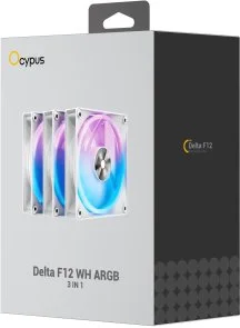 Фото: Кулер Ocypus Delta F12 ARGB White 3pcs (DELTA-F12-WH3AM00X-GL) № 8 | KTC