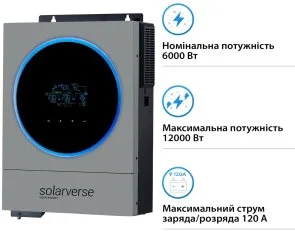 Фото: Інвертор Solarverse Ampere Duo 6000W 48V (SV6048AD) № 2 | KTC