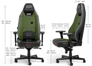 Фото: Крісло Noblechairs Legend Doom The Dark Ages Edition Green (NBL-LGD-PU-DDA) № 7 | KTC